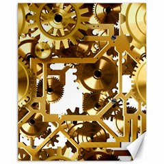 Cogs Gears Tiling Cogwheel Canvas 11  X 14  by Pakrebo