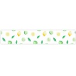 Lemon and limes yellow green watercolor fruits with citrus leaves Pattern Large Flano Scarf  Front