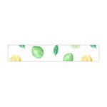 Lemon and limes yellow green watercolor fruits with citrus leaves Pattern Flano Scarf (Mini) Back