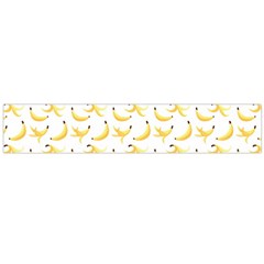 Yellow Banana And Peels Pattern With Polygon Retro Style Large Flano Scarf  by genx