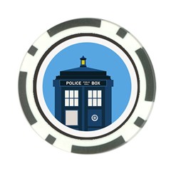 Doctor Who Tardis Poker Chip Card Guard (10 Pack) by Sudhe