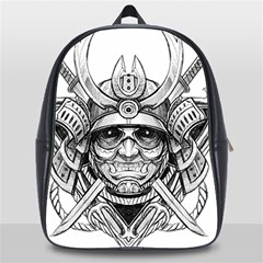 Drawing Samurai Tattoo Sketch Japanese Samurai School Bag (xl) by Sudhe