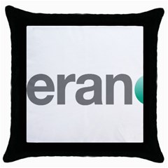 Theranos Logo Throw Pillow Case (black) by milliahood