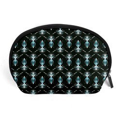 Seamless Pattern Background Black Accessory Pouch (large) by HermanTelo