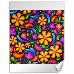 Floral Paisley Background Flower Purple Canvas 12  X 16  by HermanTelo