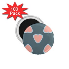 Hearts Love Blue Pink Green 1 75  Magnets (100 Pack)  by HermanTelo