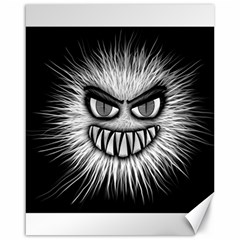 Monster Black White Eyes Canvas 16  X 20  by HermanTelo