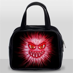 Monster Red Eyes Aggressive Fangs Classic Handbag (two Sides) by HermanTelo