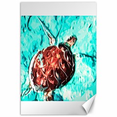 Tortoise Marine Animal Shell Sea Canvas 24  X 36  by HermanTelo