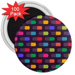 Background Colorful Geometric 3  Magnets (100 pack) Front