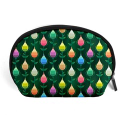 Tulips Seamless Pattern Background Accessory Pouch (large) by HermanTelo