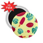 Watermelon Leaves Strawberry 2.25  Magnets (10 pack)  Front