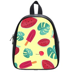 Watermelon Leaves Strawberry School Bag (small) by Pakrebo