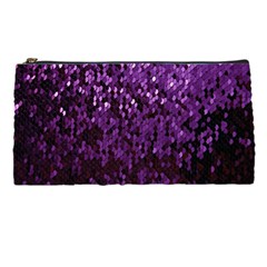 Sequins  White Purple Pencil Cases by Pakrebo