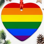 LGBT Rainbow Pride Flag Heart Ornament (Two Sides) Front