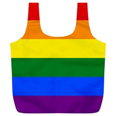 Lgbt Rainbow Pride Flag Full Print Recycle Bag (xl) by lgbtnation