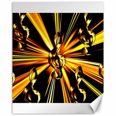 Clef Golden Music Canvas 16  X 20  by HermanTelo