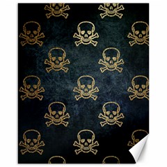 Golden Glitter Skeleton Gothic Canvas 16  X 20  by HermanTelo