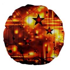 Star Radio Light Effects Magic Large 18  Premium Flano Round Cushions by HermanTelo