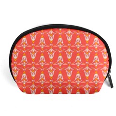 Seamless Pattern Background Red Accessory Pouch (large) by HermanTelo