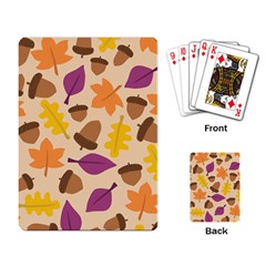 Acorn Leaves Pattern Playing Cards Single Design by HermanTelo