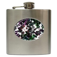 Abstract Science Fiction Hip Flask (6 Oz) by HermanTelo