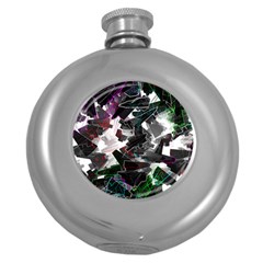 Abstract Science Fiction Round Hip Flask (5 Oz) by HermanTelo