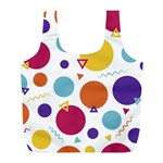 Background Polka Dot Full Print Recycle Bag (L) Front