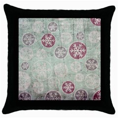 Background Christmas Vintage Old Throw Pillow Case (black) by HermanTelo