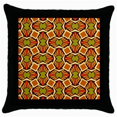 Geometry Shape Retro Throw Pillow Case (black) by HermanTelo