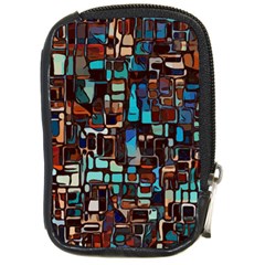 Mosaic Abstract Compact Camera Leather Case by HermanTelo