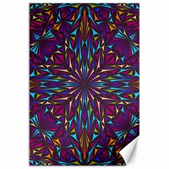 Kaleidoscope Triangle Curved Canvas 20  X 30  by HermanTelo