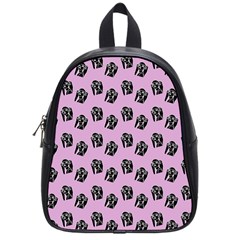 Girl Face Lilac School Bag (small) by snowwhitegirl