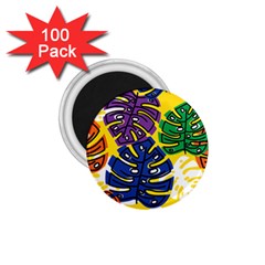 Pattern Leaves Grey 1 75  Magnets (100 Pack)  by HermanTelo