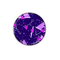 Purple Blue Geometric Pattern Hat Clip Ball Marker by HermanTelo