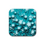 Stars Christmas Ice 3d Rubber Coaster (Square)  Front