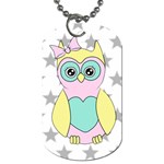 Sowa Child Owls Animals Dog Tag (One Side) Front