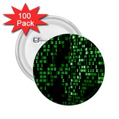 Abstract Plaid Green 2 25  Buttons (100 Pack)  by Bajindul