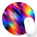 Abstract Background Colorful Pattern Round Mousepads Front