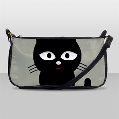 Cat Pet Cute Black Animal Shoulder Clutch Bag by Bajindul