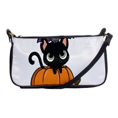 Halloween Cute Cat Shoulder Clutch Bag by Bajindul