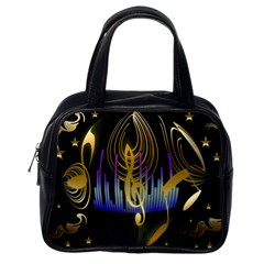 Background Level Clef Note Music Classic Handbag (one Side) by Bajindul