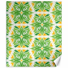 Green Pattern Retro Wallpaper Canvas 8  X 10  by Bajindul