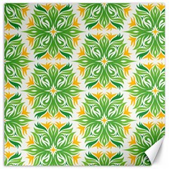 Green Pattern Retro Wallpaper Canvas 12  X 12  by Bajindul