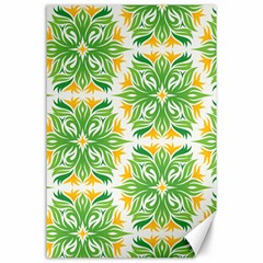 Green Pattern Retro Wallpaper Canvas 24  X 36  by Bajindul