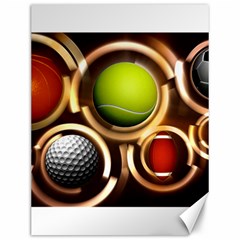 Sport Ball Tennis Golf Football Canvas 12  X 16  by Bajindul