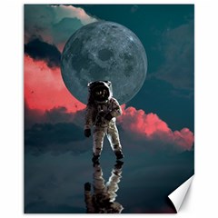 Astronaut Moon Space Planet Canvas 11  X 14  by Pakrebo