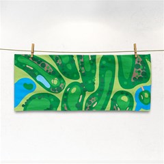 Golf Course Par Golf Course Green Copy Hand Towel by Nexatart