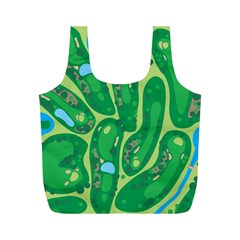 Golf Course Par Golf Course Green Copy Full Print Recycle Bag (m) by Nexatart