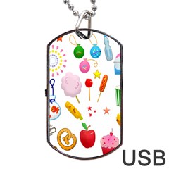 Summer Fair Food Goldfish Dog Tag Usb Flash (one Side) by Nexatart